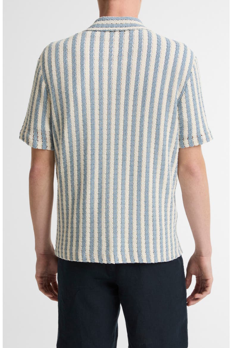 Beach Stripe Cotton-Blend Button-Front Shirt, Alternate, color, UNIFORM BLUE COMBO