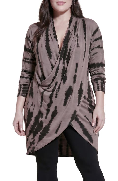 Crisscross Tie Dye Knit Top