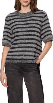 Sanctuary Stripe Short Sleeve Sweater