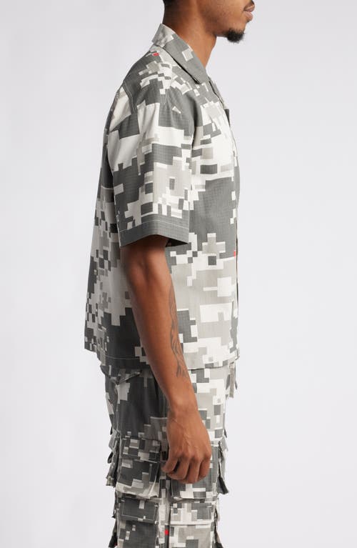 Icecream Recon Crop Camp Shirt In Wind Chime