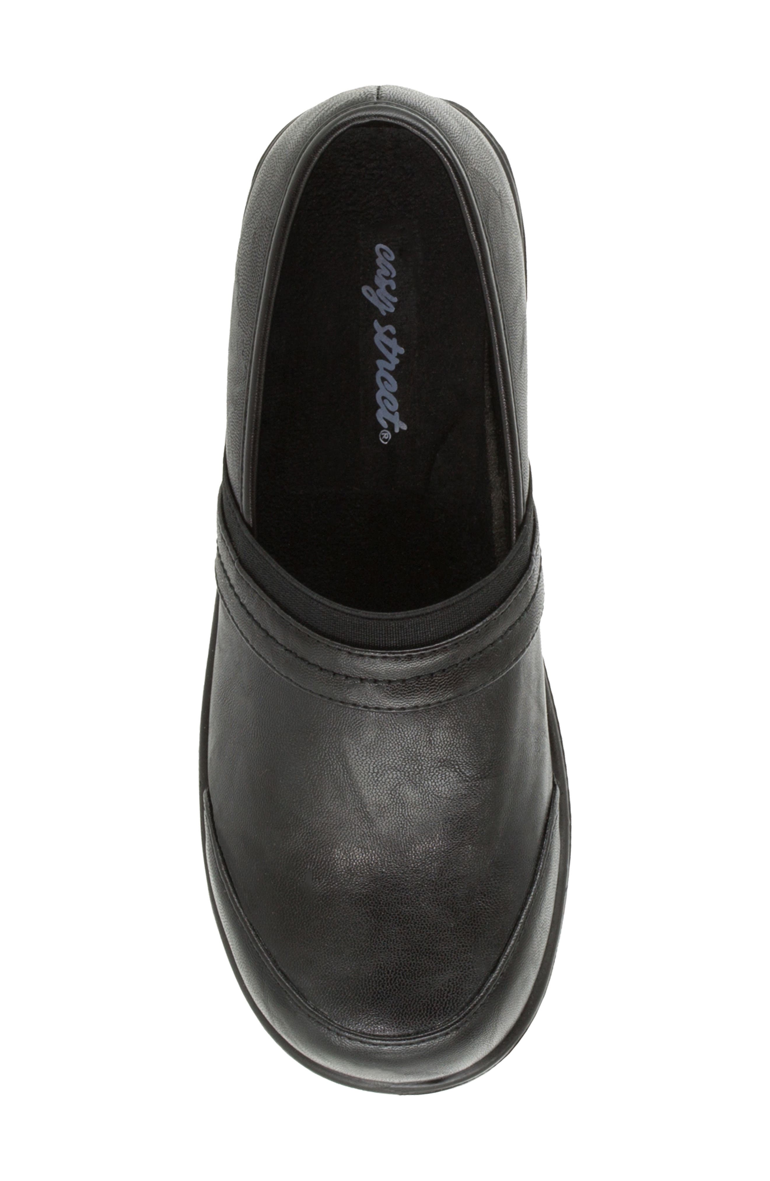 EASY STREET Origin Embossed Comfort Slip-On Clog - Multiple Widths Available, Alternate, color, Black Lamy/Black