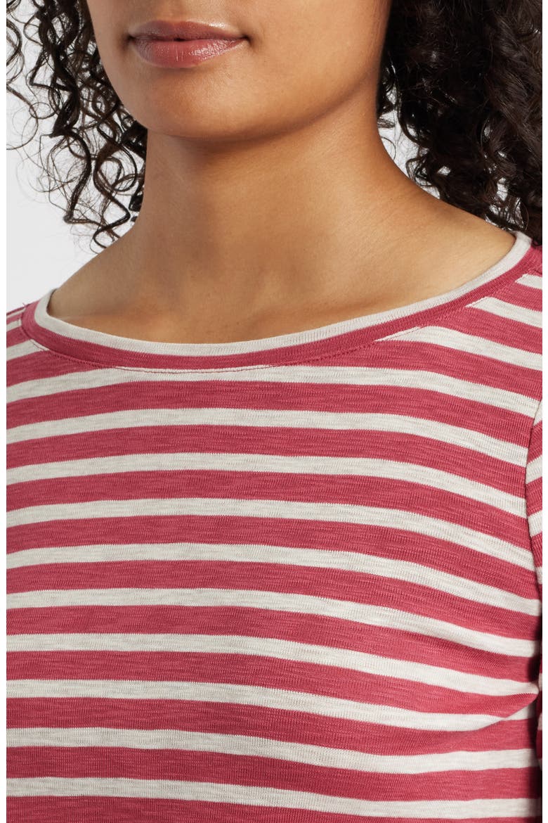 Stripe Cotton Blend T-Shirt, Alternate, color, RED MULTI