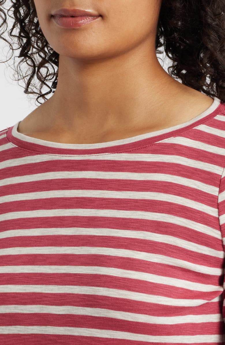 NZT by NIC+ZOE Stripe Cotton Blend T-Shirt, Alternate, color, Red Multi