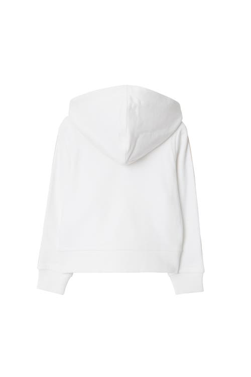 Burberry Childrens Check Trim Cotton Zip Hoodie