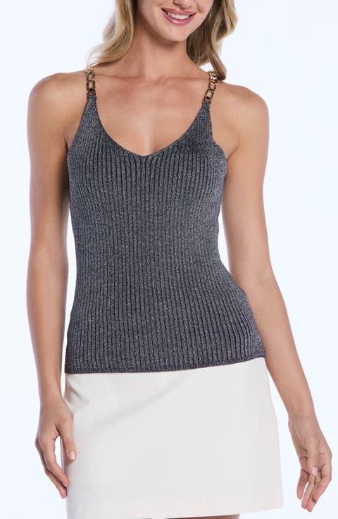 Chain Strap Sweater Tank