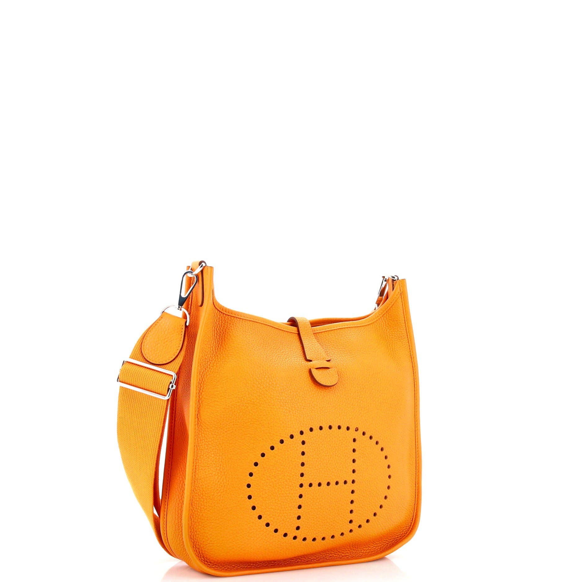 Pre-Owned Hermes Evelyne Bag Gen III Clemence PM, Alternate, color, Abricot