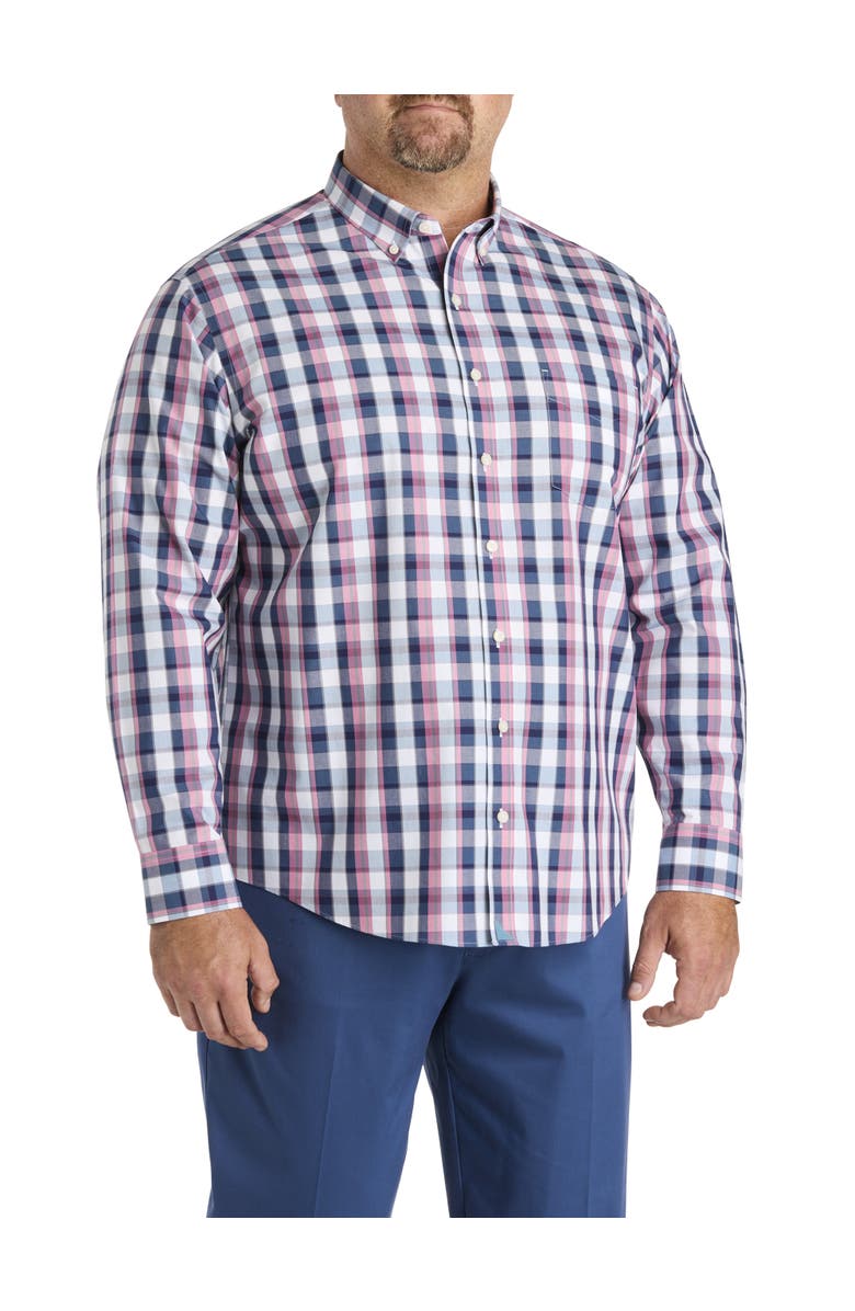 Untuckit Fit by Dxl Big & Tall Schwarz Sport Shirt, Main, color, Blue