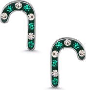 Lily Nily Kids' Crystal Candy Cane Stud Earrings