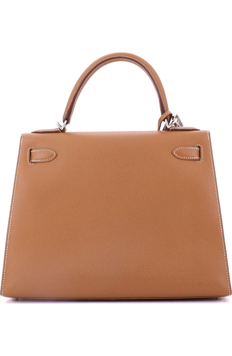 Pre-Owned Hermes Kelly Handbag Brown Epsom with Palladium Hardware 28, Alternate, color,