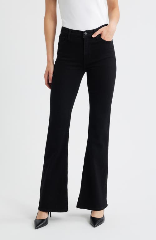 Frame Womens Inkwell Le Easy Wide Flare Flared-leg Mid-rise Recycled-cotton Jeans In Black