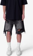 mnml Distressed Spider Denim Shorts