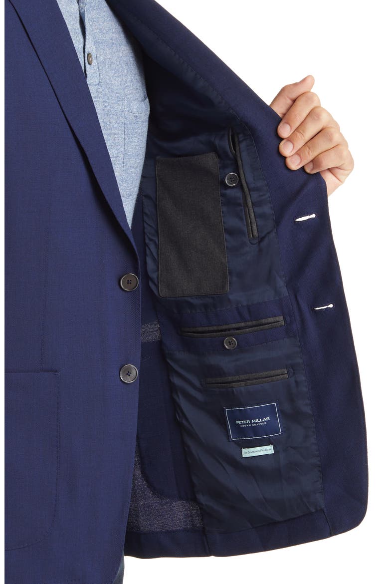 Excursionist Flex Water Resistant Wool & Silk Sport Coat, Alternate, color, NAVY