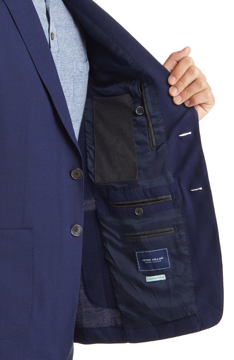 Peter Millar Excursionist Flex Water Resistant Wool & Silk Sport Coat, Alternate, color, Navy