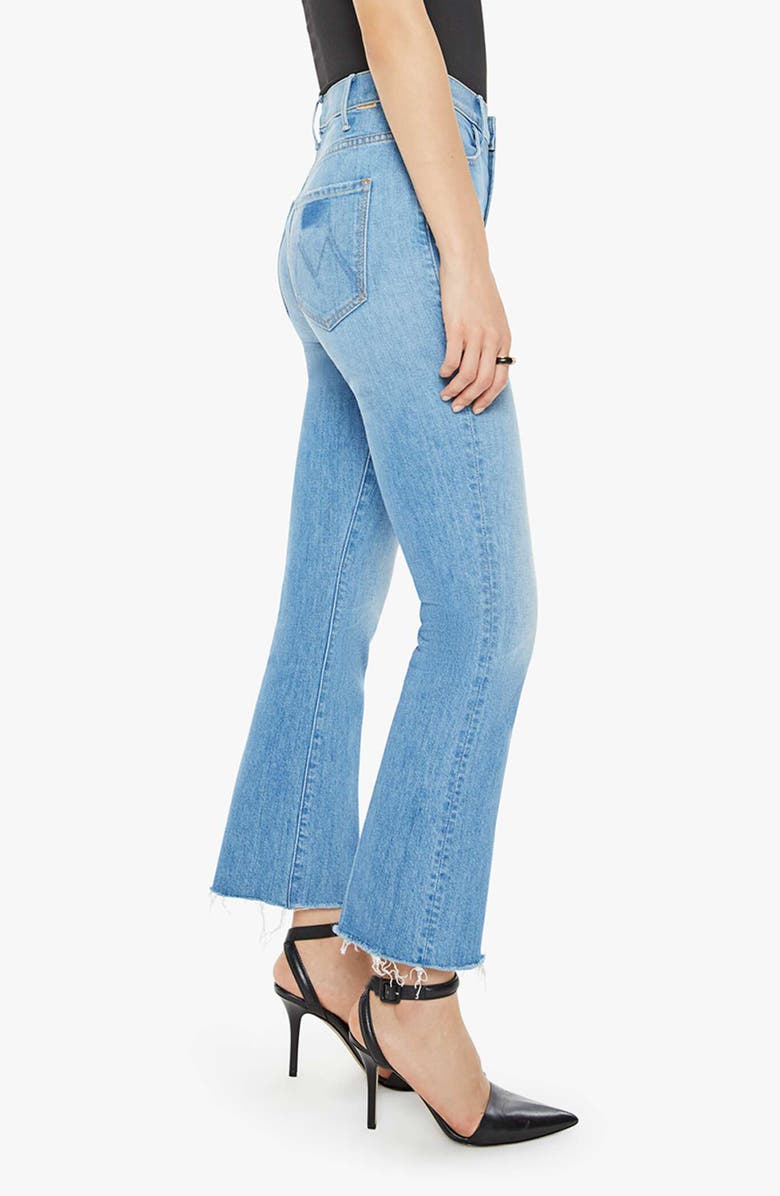 MOTHER The Hustler High Waist Fray Ankle Flare Jeans, Alternate, color, No Offense But