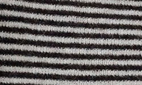 Madewell Stripe Off The Shoulder Alpaca Blend Sweater In Night Vision Stripe