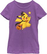 POKEMON Girl's Pokemon Halloween Pikachu Wizard Costume Graphic T-Shirt