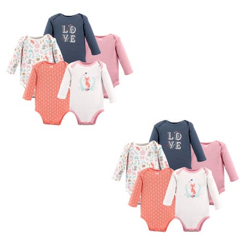 Cotton Long-Sleeve Bodysuits (Baby)
