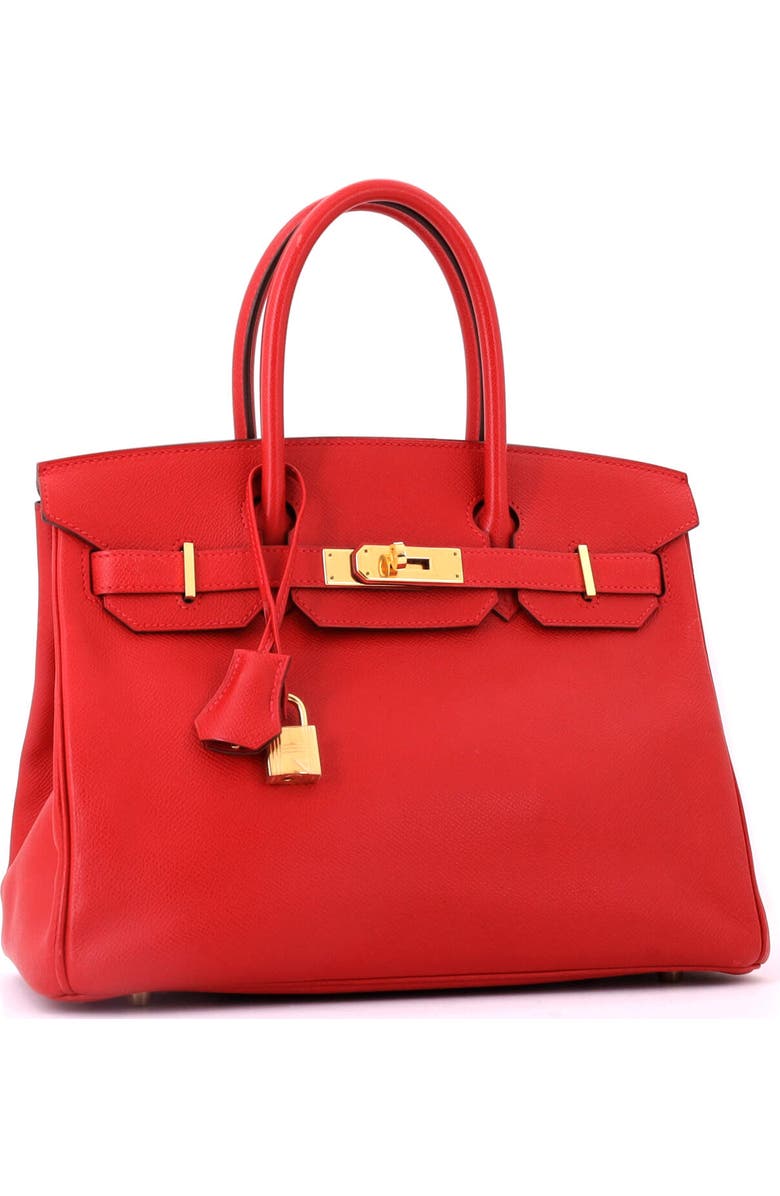 Pre-Owned Hermes Birkin Handbag Red Epsom with Gold Hardware 30, Alternate, color, Rouge Casaque