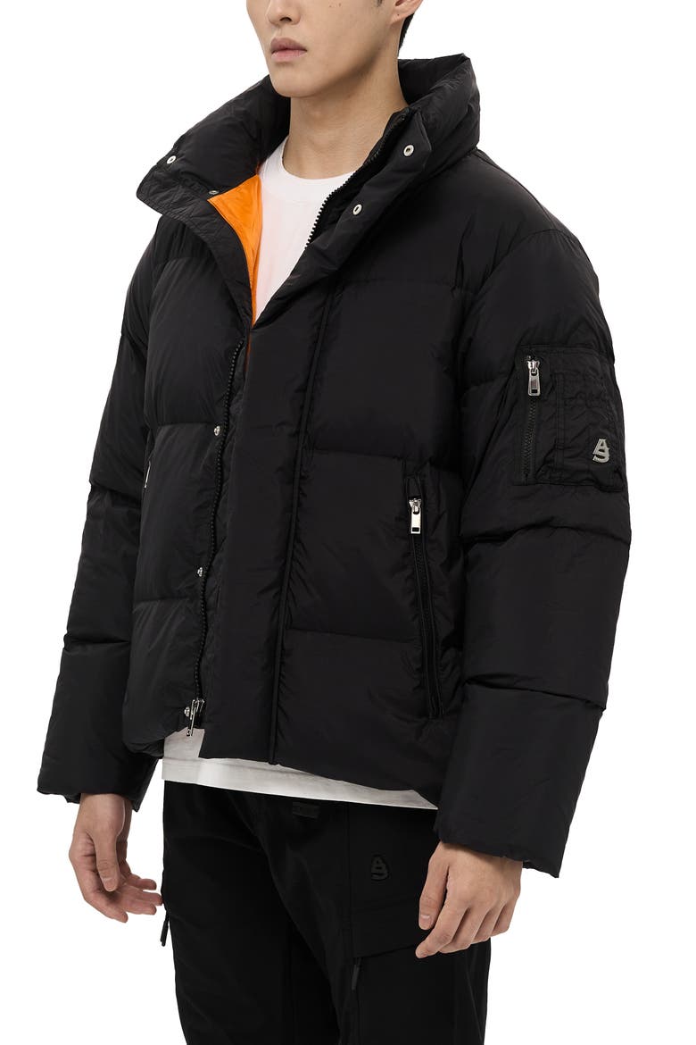 Leverett Cropped Down puffer, Alternate, color, Black