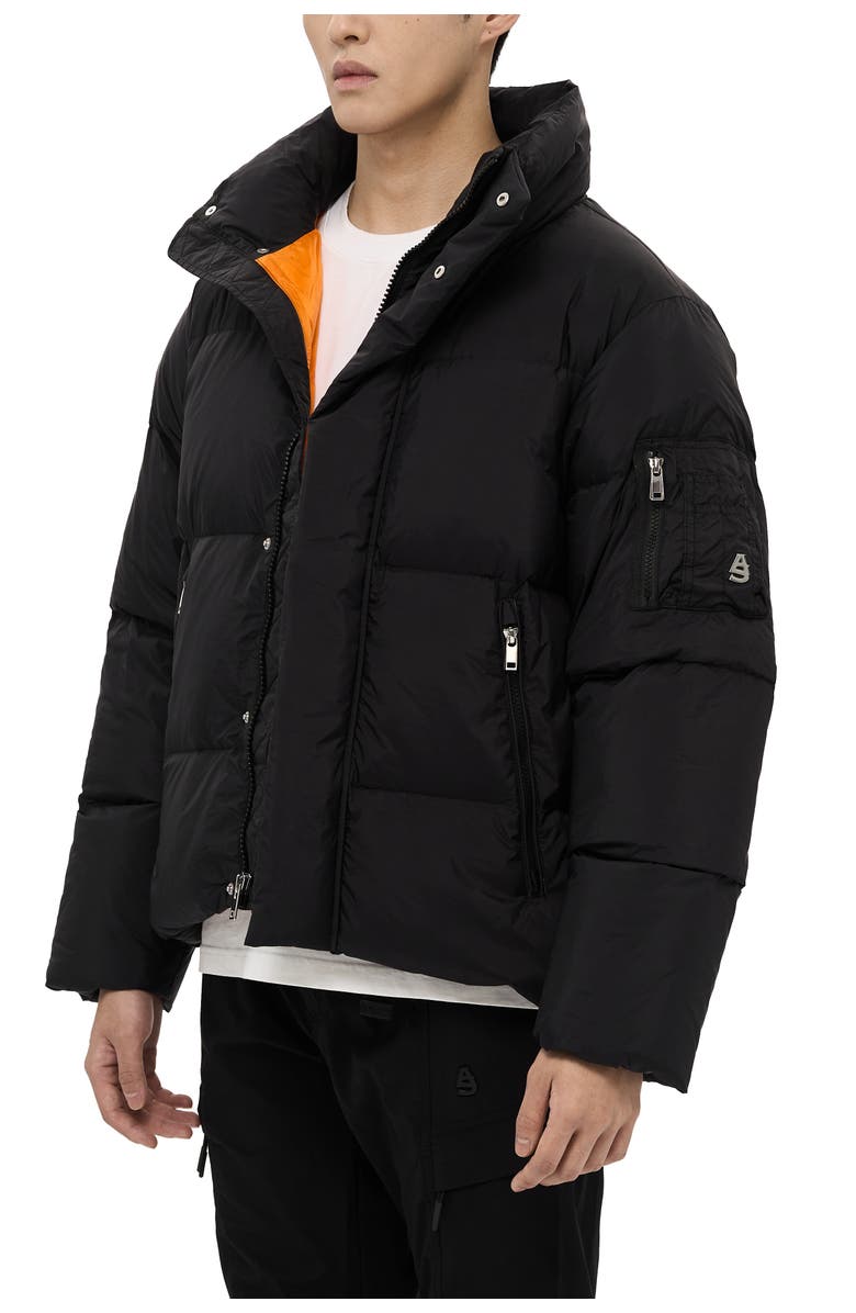 AlphaStyle Leverett Cropped Down puffer, Alternate, color, Black
