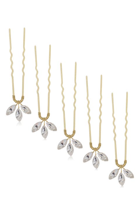 Arden Set of 5 Swarovski Crystal Hair Pins