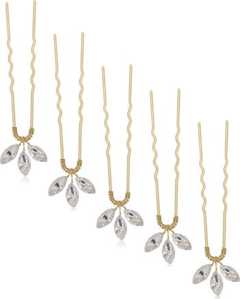 Brides & Hairpins Arden Set of 5 Swarovski Crystal Hair Pins  display picture 2
