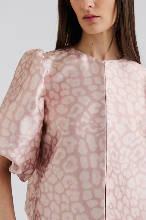 Malina Cleo Pouf Balloon Sleeve Blouse In Pink