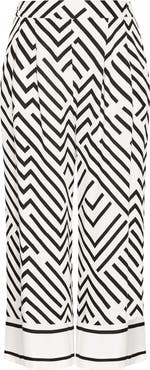 City Chic Linear Wide Leg Pants