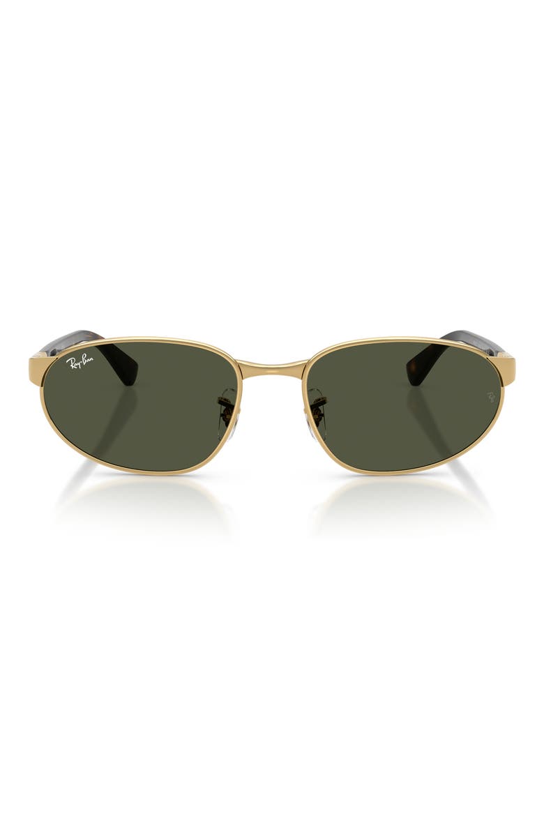 56mm Irregular Sunglasses, Main, color, ARISTA / GREEN
