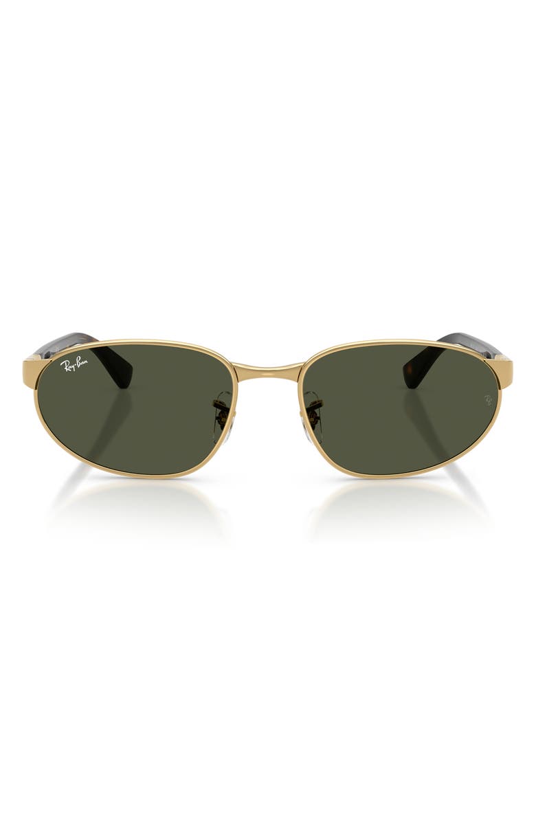 Ray-Ban 56mm Irregular Sunglasses, Main, color, Arista / Green