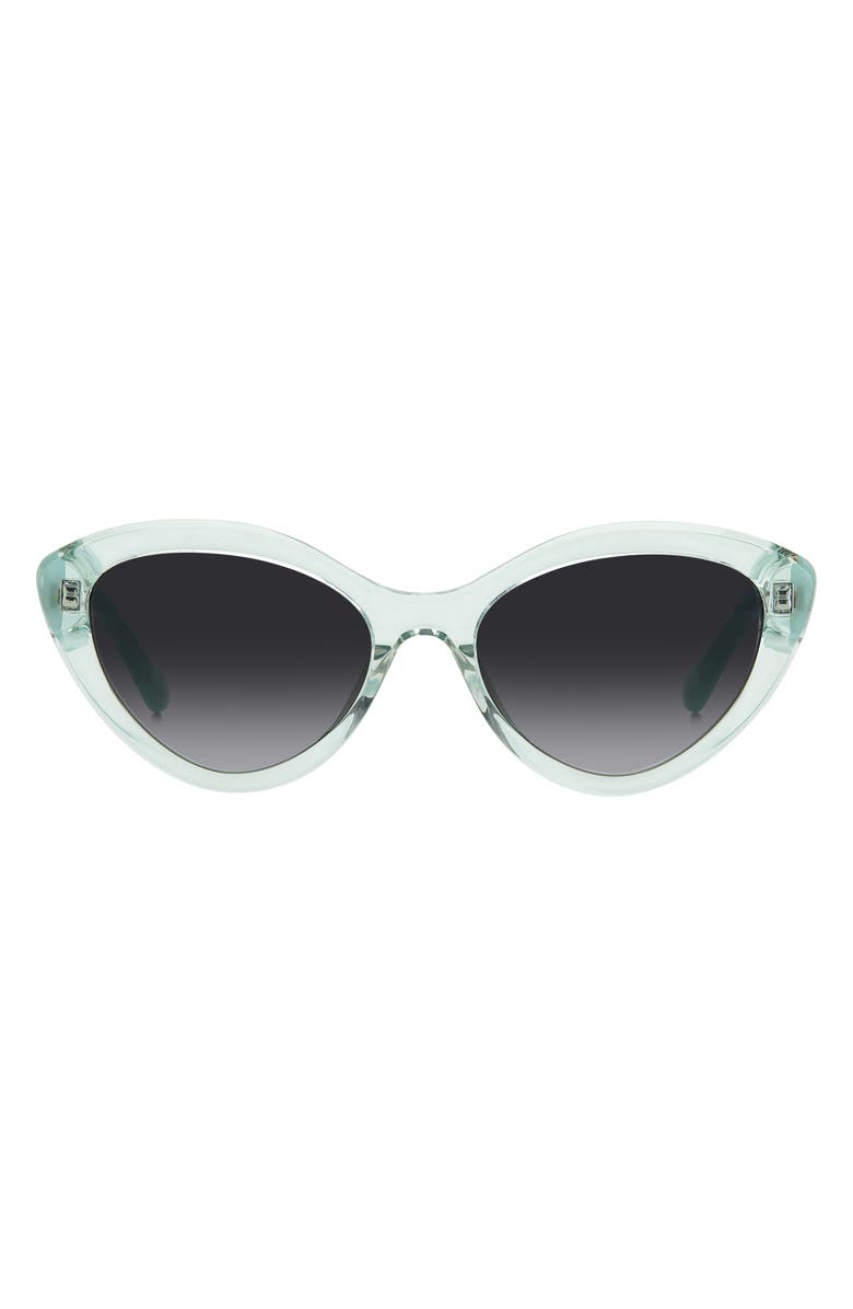 Kate Spade New York junigs 55mm gradient cat eye sunglasses, Main, color, Teal/ Dark Grey
