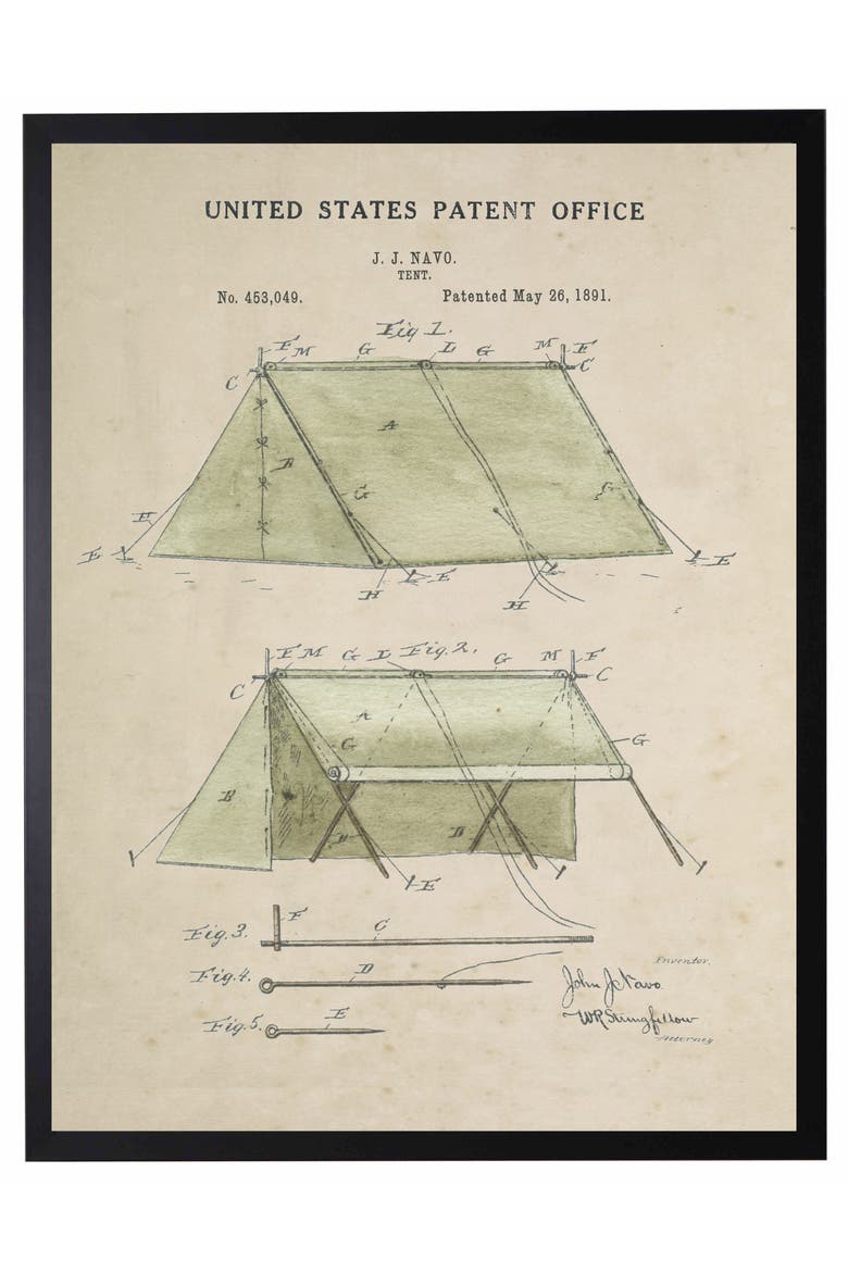 Tent Patent in Black Frame, Main, color, No Color