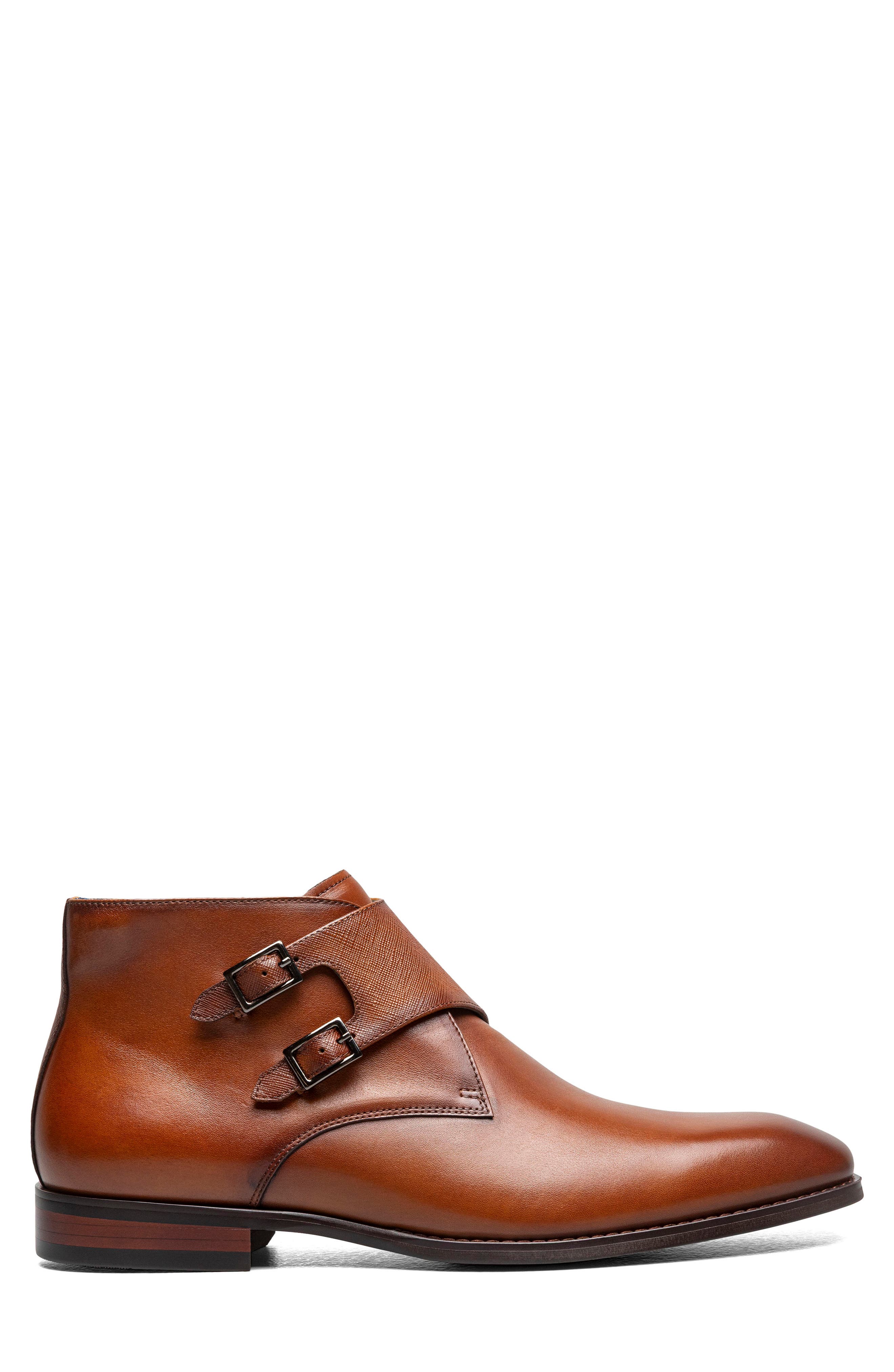 Kaius Double Monk Strap Boot, Alternate, color, COGNAC
