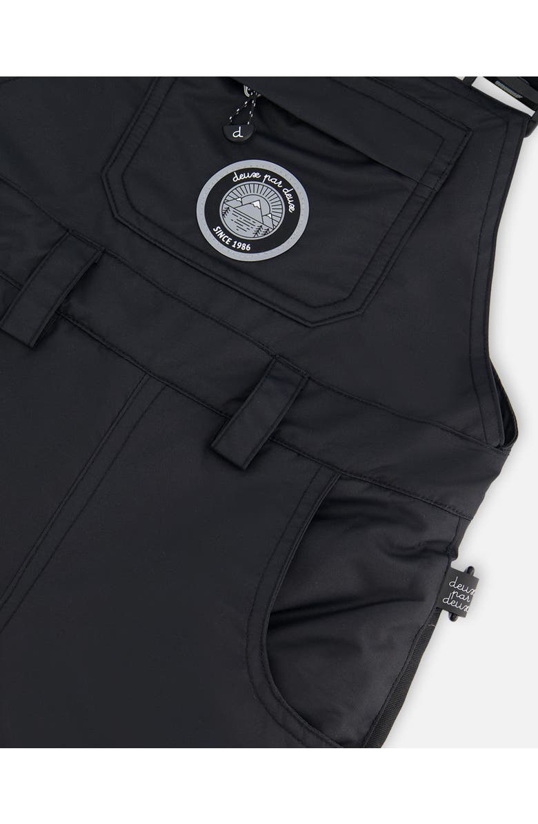 Deux par Deux Kids Unisex Overall Snow Pants Black, Alternate, color, 