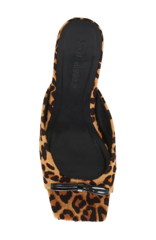Steve Madden Womens Metallic Square Toe Kitten Heels In Leopard