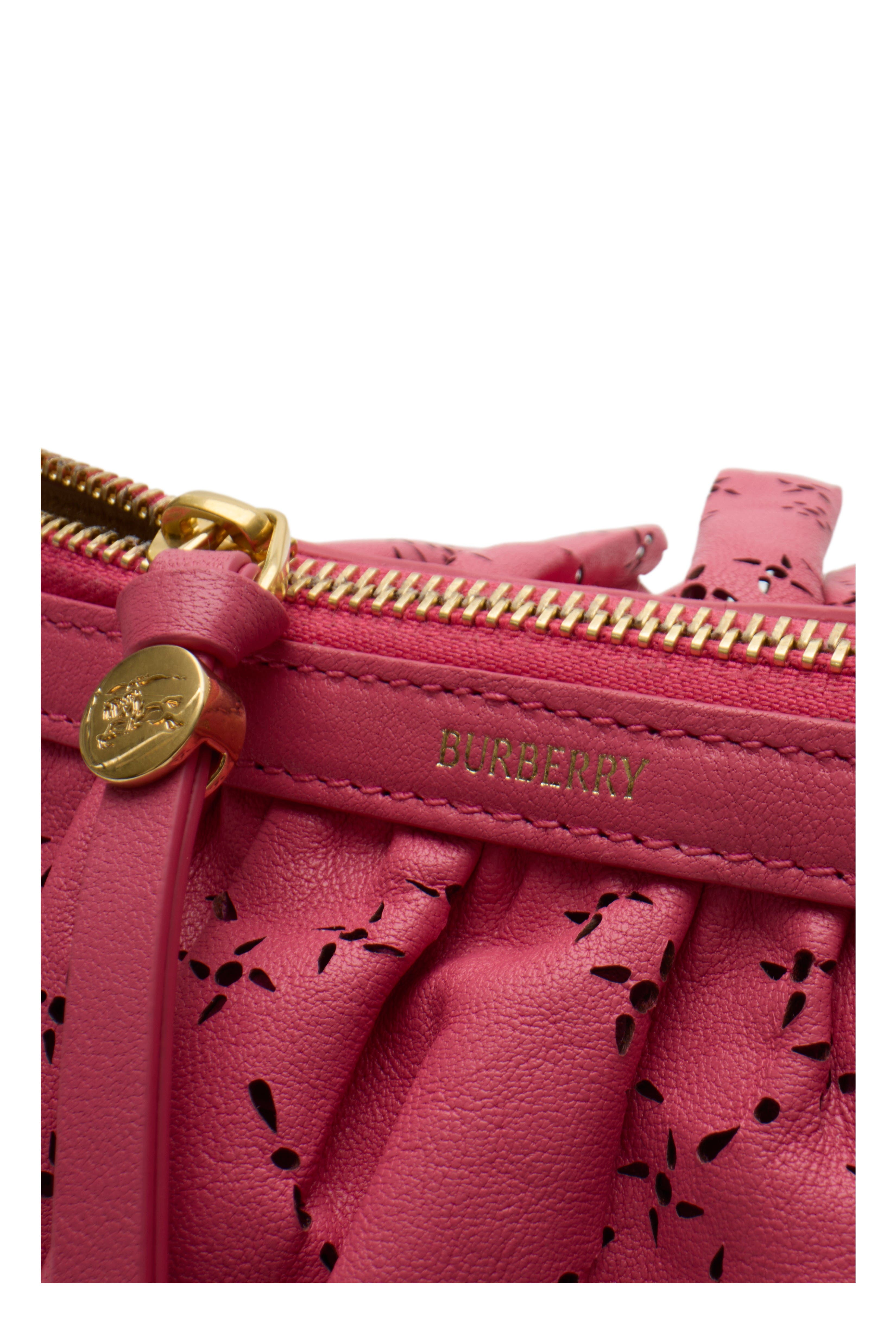 Burberry Mini Ruffle Bag, Alternate, color, Nougat Pink