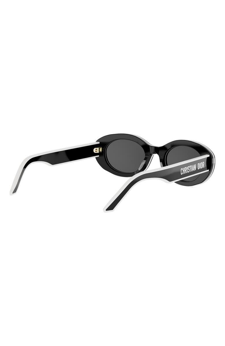 DIOR Pacific B4I 51mm Oval Sunglasses, Alternate, color, Shiny Black / Smoke