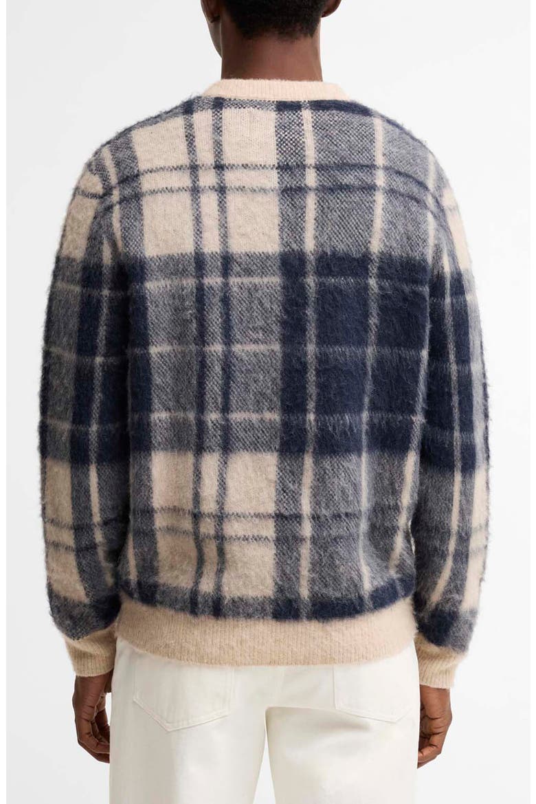 Hunham Tartan V-Neck Sweater, Alternate, color, STONE