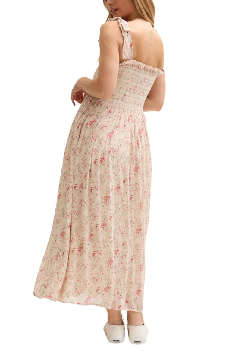 Annie Smocked Print Maxi Dress, Alternate, color, Pink