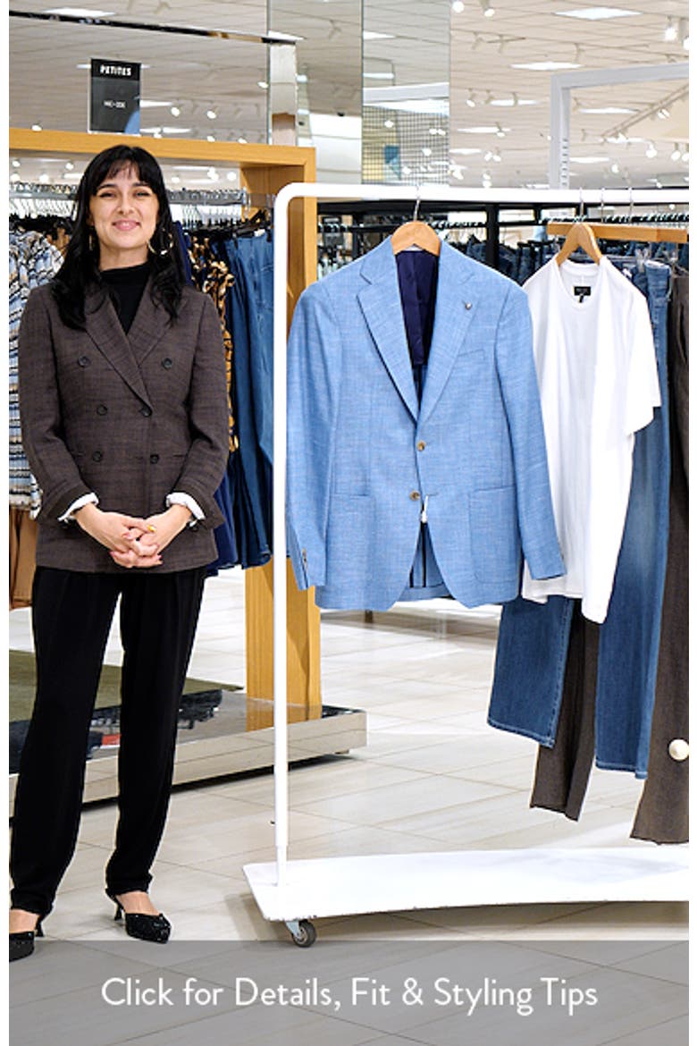 250th Capsule Myles Unconstructed Light Blue Slub Wool & Silk Blend Sport Coat video