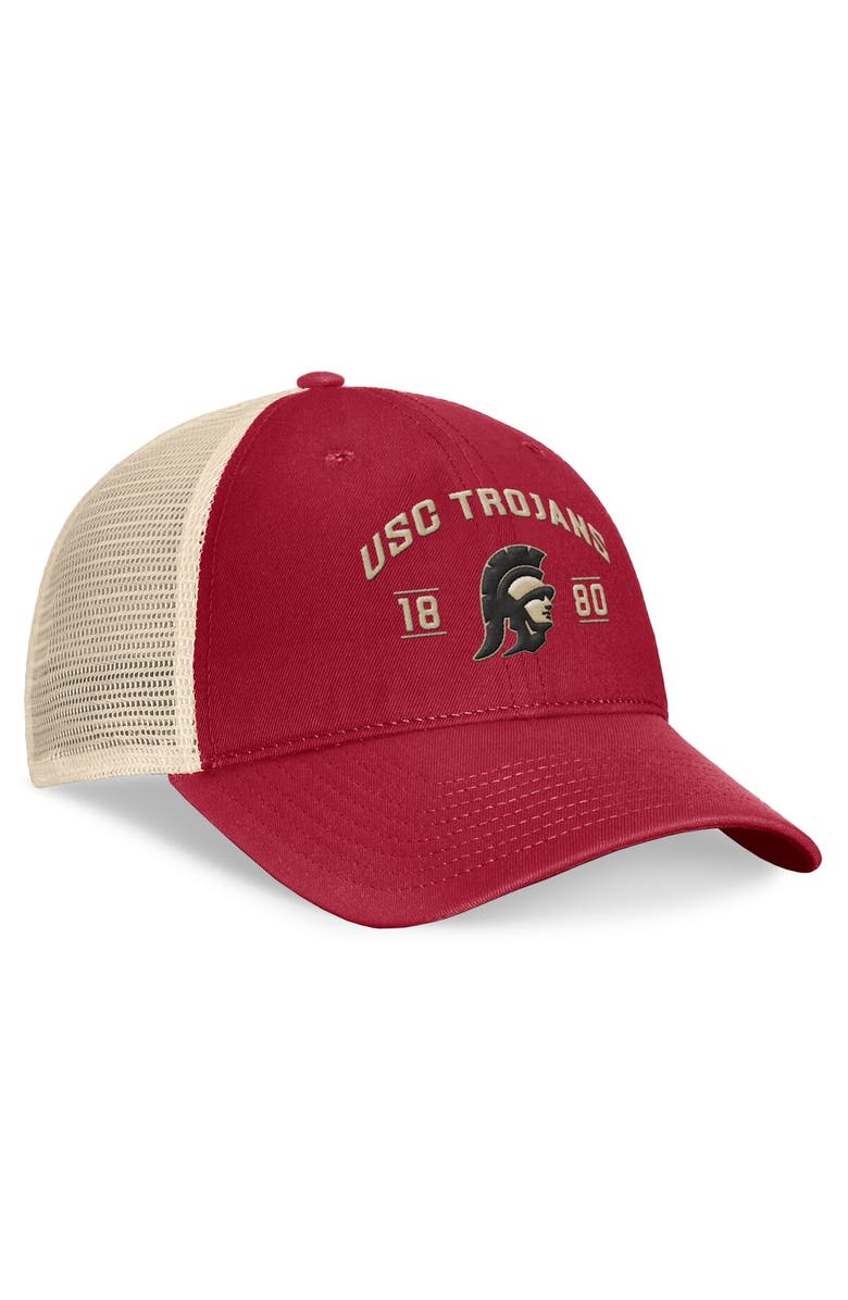 TOP OF THE WORLD Men's Top of the World Cardinal USC Trojans Heritage Waylon Trucker Adjustable Hat, Alternate, color, Cardinal