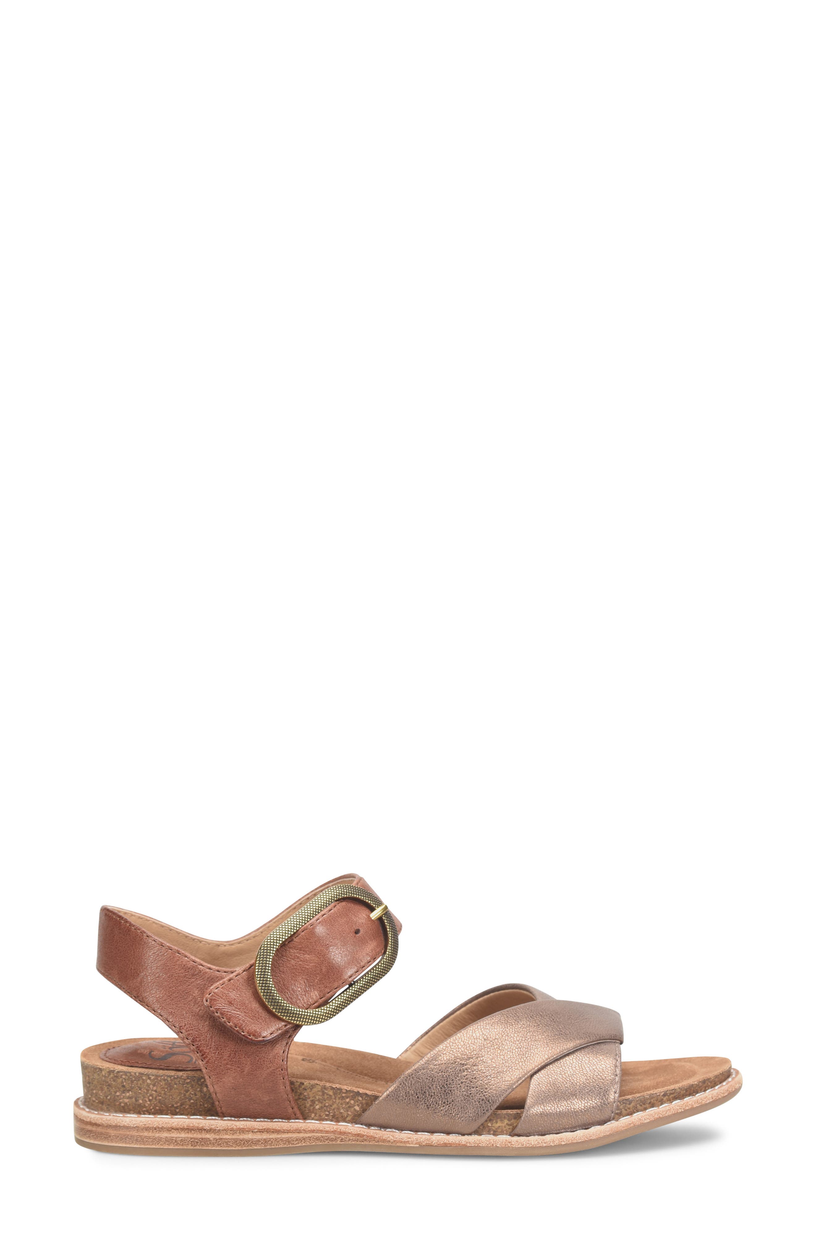 Bayo Crisscross Ankle Strap Sandal, Alternate, color, COFFEE