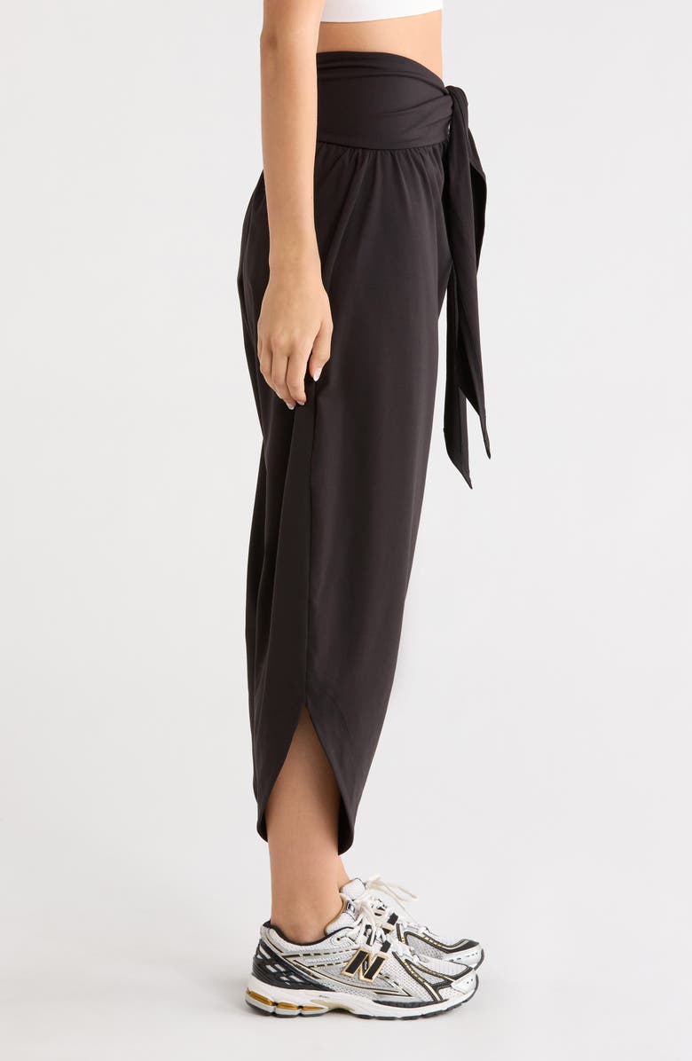 Free People Retreat Yoga Pants, Alternate, color, Black