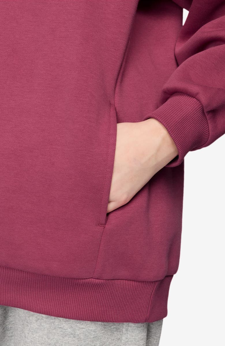Nike Kids' Sportswear Club Fleece Oversize Hoodie, Alternate, color, 634 Sweet Beet/Mead Gold/Gold