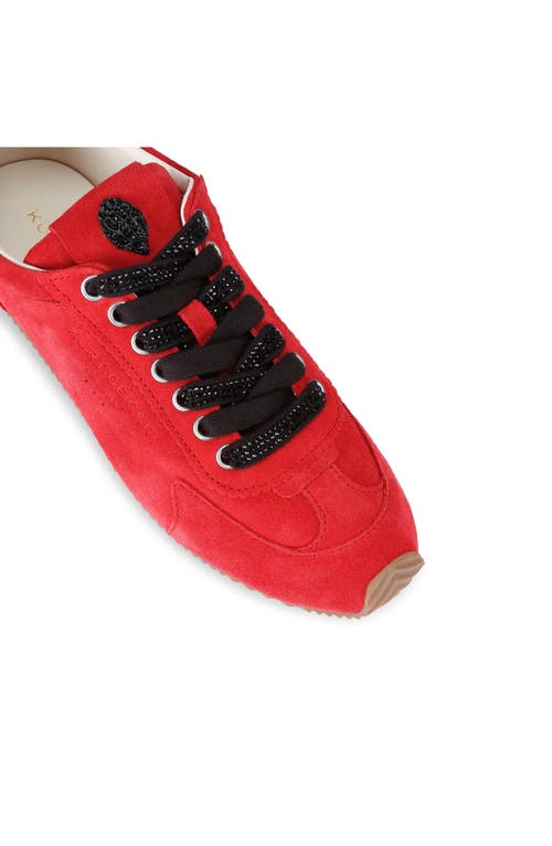 Kurt Geiger Suede Islington Low-top Sneakers In Red