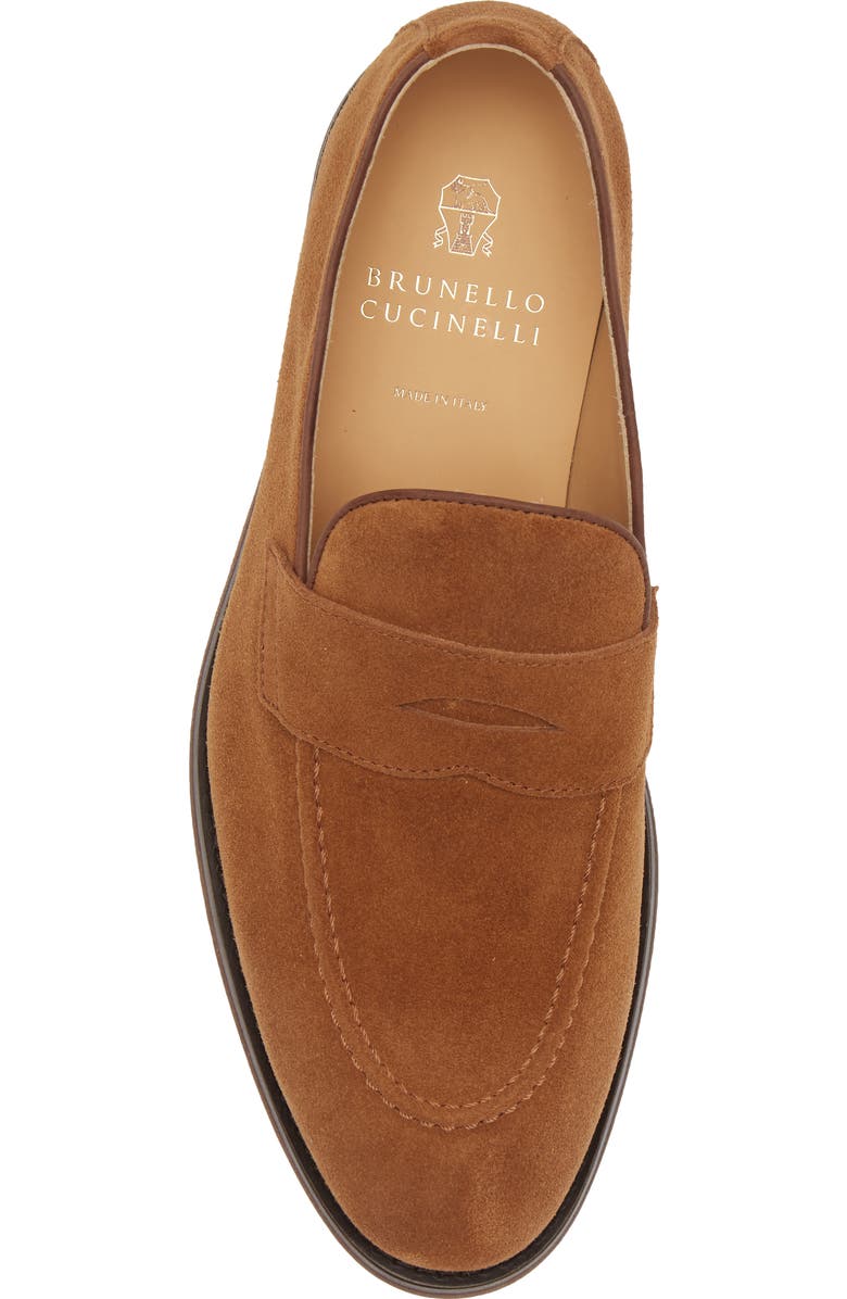 Brunello Cucinelli Suede Penny Loafer, Alternate, color,