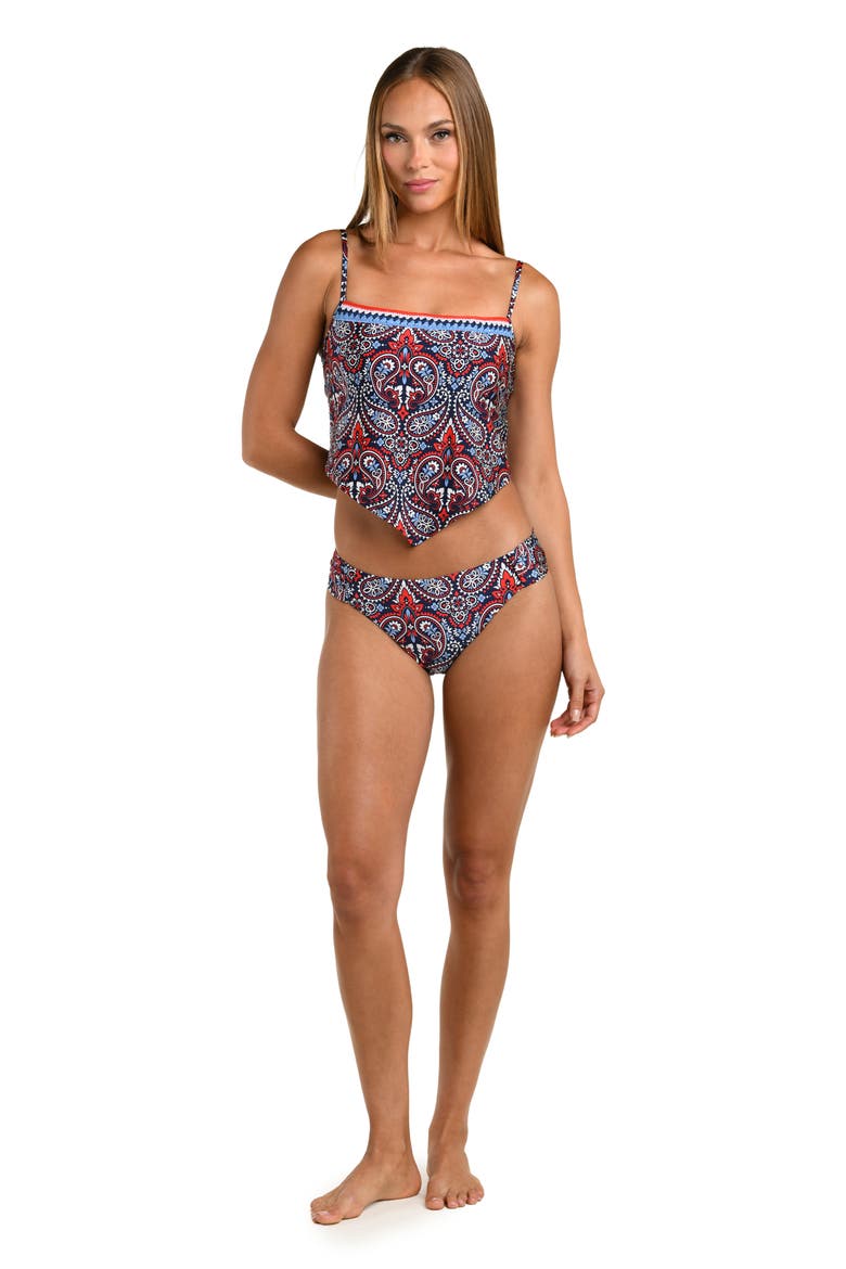 Americana Paisley Tankini Top, Alternate, color, BLUE/ RED MULTI