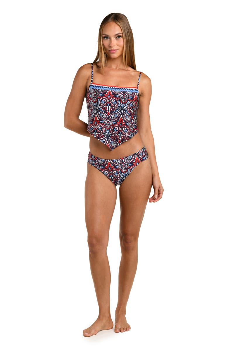 Sunshine 79 Americana Paisley Tankini Top, Alternate, color, Blue/ Red Multi