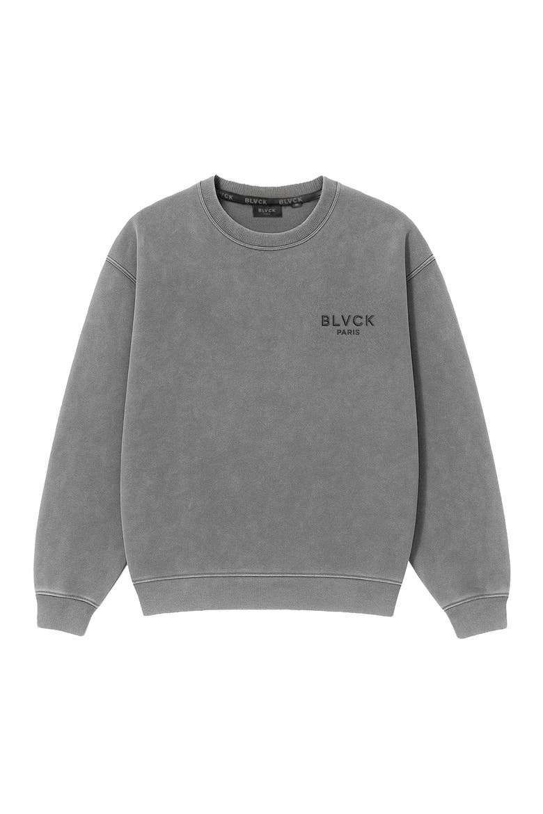 Acid Wash Sweater, Main, color, Grey