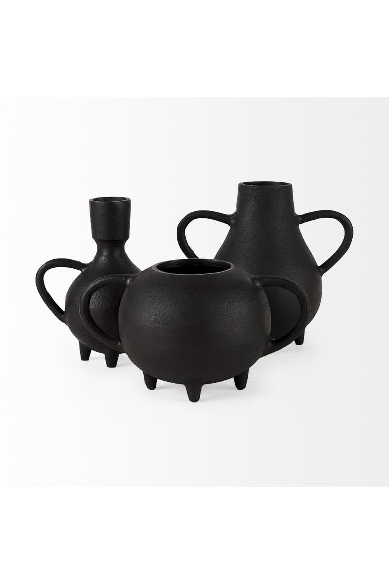Cyrus Vase Decorative Object, Alternate, color, Black